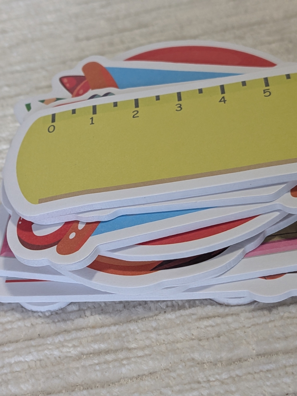 Notepads School-Themed Set Of 9 - Colorful Classroom Icons Each Pad 20 Sheets - Picture 11 of 12